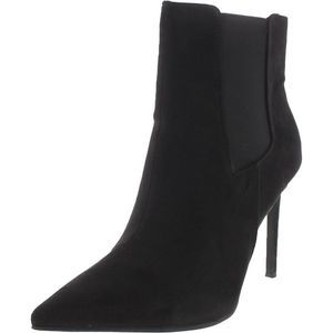 INC Womens Black Suede Pointed Toe Ankle Boots Heels